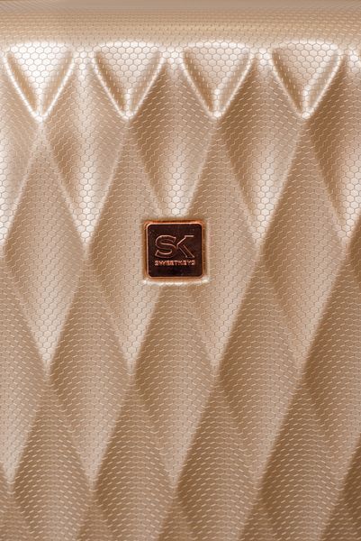Валіза Sweetkeys SK190 з полікарбонату ручна кладь мала (S) з розширенням шампань SK190 S champagne фото