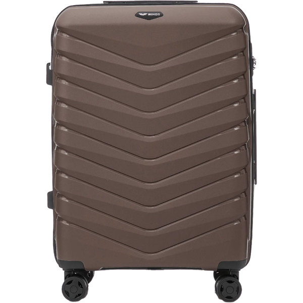 Валіза WINGS PHX02 Поліпропілен на 4-х колесах, велика (L) Коричнева PHX02 L brown фото