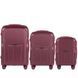 Набір з 3 валіз Wings PDT01 L,M,S бордовий PDT01-3kpl burgundy фото 2