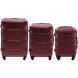 Комплект валіз Wings 147 Unlimited на 4 колесах 3 в 1 (L, M, S) бордовий 147-3 burgundy фото