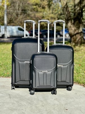 Набір з 3 валіз Wings PDT01 L,M,S чорний PDT01-3kpl black фото