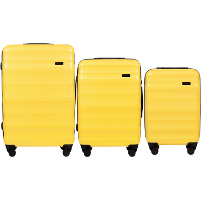 Набір 3 валіз Wings PC17268 з полікарбонату жовтий PC17268-3 yellow фото
