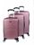 Комплект валіз Worldline 625 Airtex (Франція) рожева Airtex 625+M+S фото