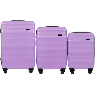 Набір 3 валіз Wings PC17268 з полікарбонату фіолетовий PC17268-3 purple фото