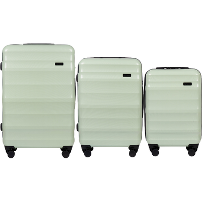 Набір 3 валіз Wings PC17268 з полікарбонату зелений PC17268-3 green фото