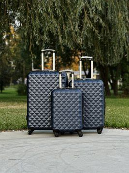 Набір з 3 валіз Wings Bs190-3 L,M,S синій Bs190-3kpl blue фото