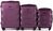 Комплект валіз Wings 147 на 4 колесах 3 в 1 (L, M, S) темно-фіолетова 147-3 d.purple фото