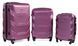 Комплект валіз RGL 720 на 4 колесах 3 в 1 (L, M, S) фіолетовий 720-3 purple фото