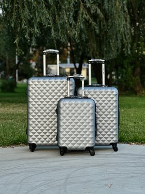 Набір з 3 валіз Wings Bs190-3 L,M,S сріблястий Bs190-3kpl silver фото