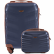 Комплект 2 в 1 валіза (XS) та кейс Wings 402 ALBATROSS ручна поклажа синя Wings_402+BC фото 1