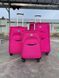 Валіза Wings 1708(Smile) тканинна на 4 колесах, велика (L) рожева 1708-4 L pink фото 4