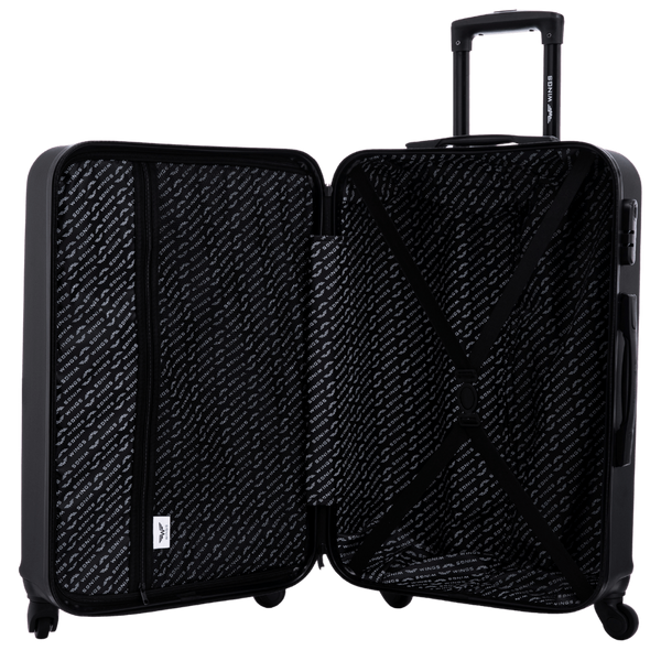 Валіза Wings HRR01 велика (L) на 4 колесах Чорна HRR01 L black фото