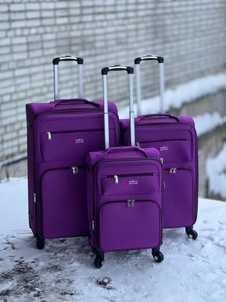 Валіза EasyMove 2021-6 тканинна мала (S) на 4-х колесах Фіолетова 2021-6 S purple фото