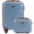 Комплект 2 в 1 валіза (XS) та кейс Wings 402 ALBATROSS ручна поклажа сріблясто синя Wings_402+BC фото
