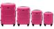 Комплект валіз Wings 147 на 4 колесах 4 в 1 (L, M, S, XS) рожева Wings_147_4v1 фото