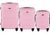 Комплект валіз Wings 147 на 4 колесах 3 в 1 (L, M, S) рожева 147-3 pink фото