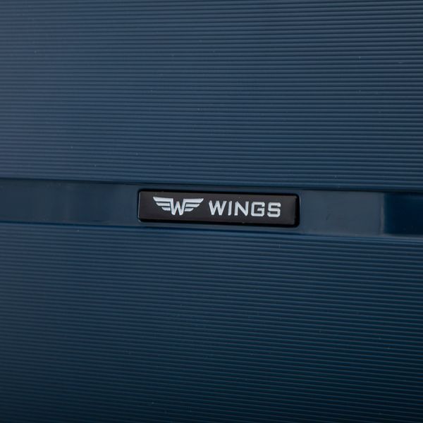 Комплект валіз з поліпропілену Wings HWF02 на 4 колесах 3 в 1 (L, M, S) синій HWF02-3 blue фото