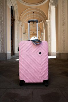 Валіза RGL 741 середня (M) на 4 колесах рожева 741 M l.pink фото