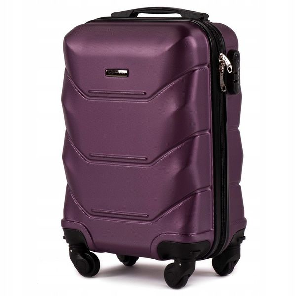 Комплект 2 в 1 валіза (XS) та кейс Wings 147 ручна поклажа темно-фіолетова XS+BC 147 dark purple фото