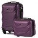 Комплект 2 в 1 валіза (XS) та кейс Wings 147 ручна поклажа темно-фіолетова Wings_147 XS+BC фото