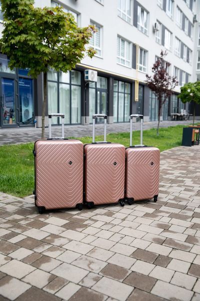 Валіза RGL 741 мала (S) на 4 колесах Ручна Кладь рожеве золото 741 S rose gold фото